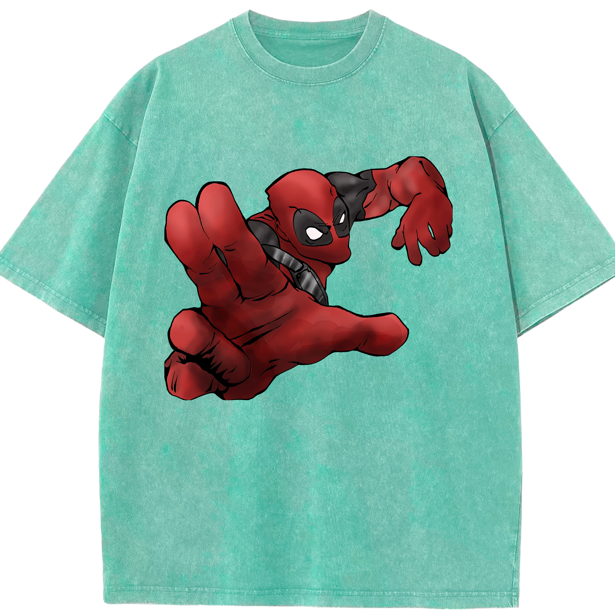 （画像用） Deadpool デッドプール 綿100% ヴィンテージ風 半袖Tシャツ（フロントプリント）